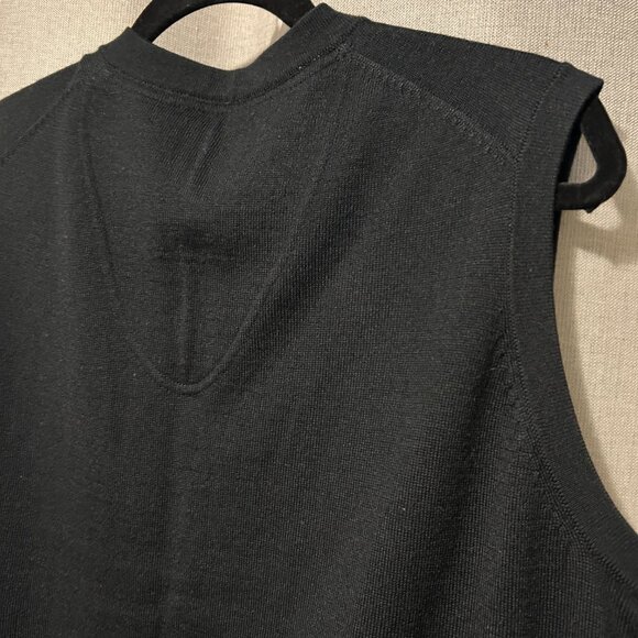 SALE -- Point Zero Collection Black Vest Merino Wool Blend - Men's Size Large - Picture 5 of 11